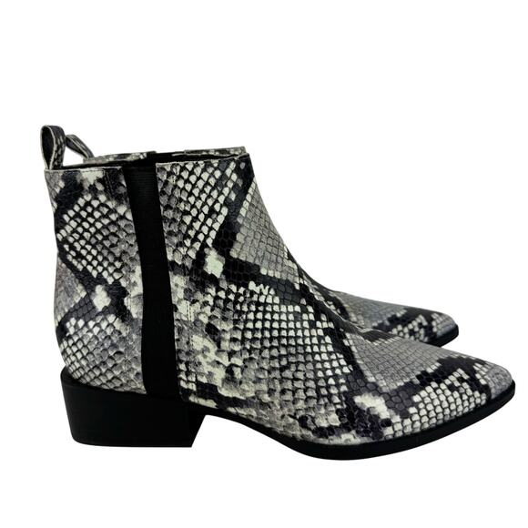 MARC FISHER VIVICA LEATHER POINTED TOE ANKLE BOOTS IN SNAKE PRINT NWOB SIZE 8.5M - Picture 4 of 13